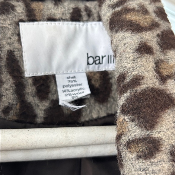 Leopard Print Pea Coat grey animal print Sz XL faux fur - Picture 5 of 5